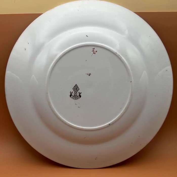 Antique Ridgeway Pottery INDUS Hand Painted Platter Flowers Large